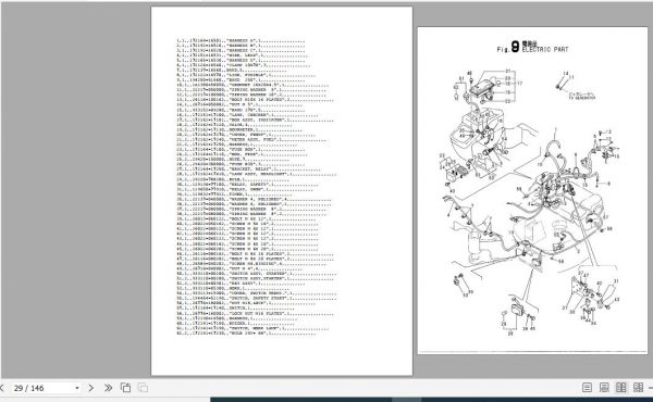 Yanmar Excavator Vio40 TW Parts Catalog EN JP Y00K3340 2