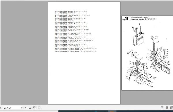 Yanmar Excavator YB10 2B3761 Parts Catalog Y00K2301 2