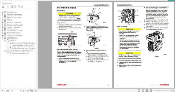 Yanmar Industrial Engines LV48 LV70V LV100V Operation Manual 0ALV00 U0000 2