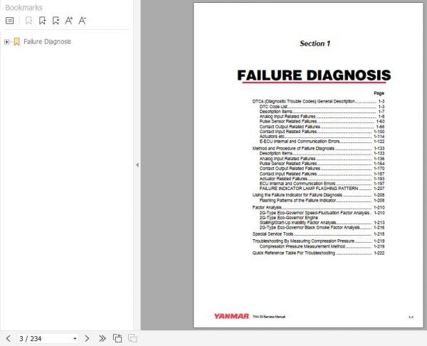 Yanmar Indutrial Engines 3TNV82A 4TNV106T Electronic Control Troubleshooting Manuals 2