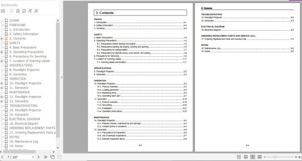 Yanmar Lighting Towers LB446H Operation Maintenance Manual EN FR 2