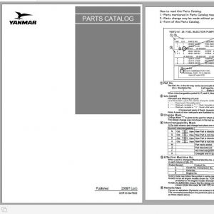 Yanmar Marine Diesel Engine 4LHA Series Parts Catalog Y00R4782 1