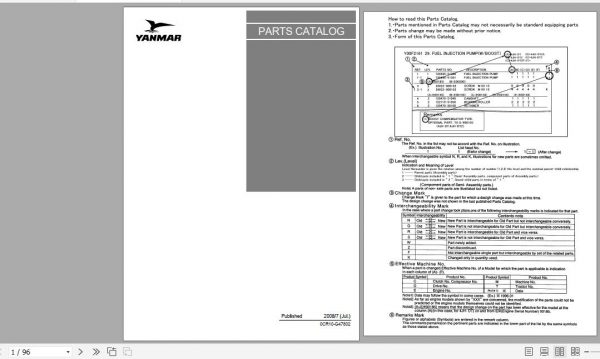 Yanmar Marine Diesel Engine 4LHA Series Parts Catalog Y00R4782 1