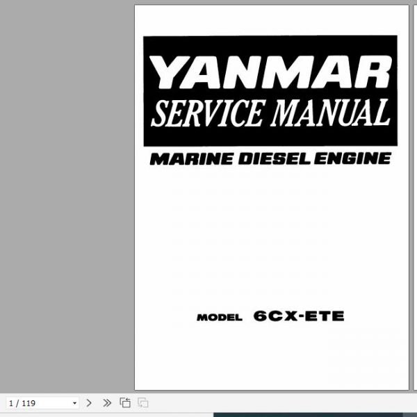 Yanmar Marine Diesel Engine 6CX ETE Servcie Manual 1