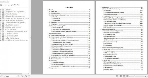 Yanmar Marine Diesel Engine 6LY3 ETP 6LY3 STP 6LY3 UTP Service Manual M2215 04E151 2