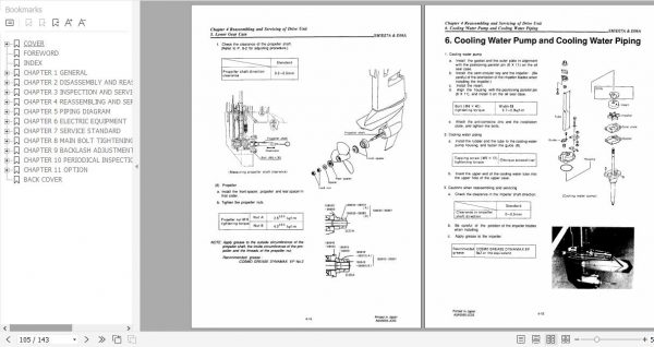 Yanmar Marine Diesel Engine D27 D36A Service Manual A0A5055 JC03 3