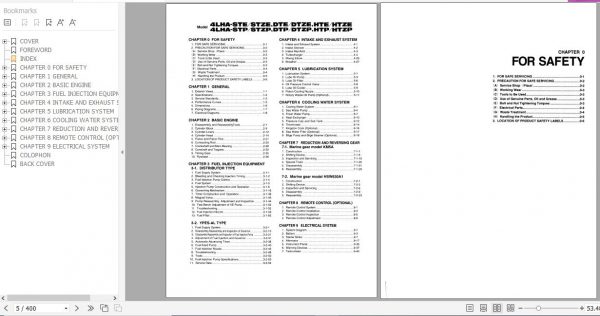 Yanmar Marine Diesel Engine LHA Series Servcie Manual M9961 H11341 2