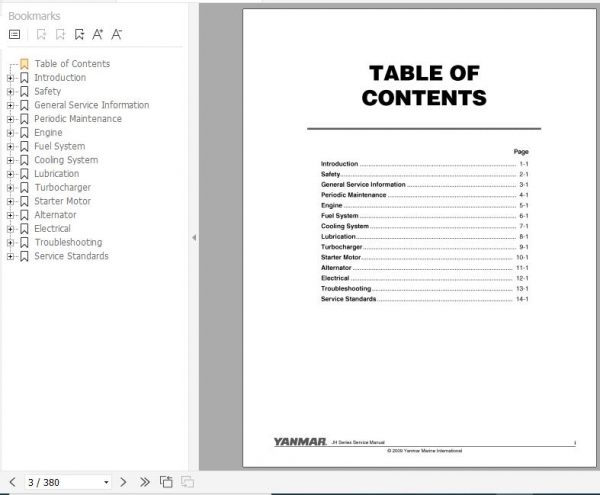 Yanmar Marine Engine 3JH5E 4JH5E 4JH4 TE 4JH4 HTE Service Manual 0BJHM G00200 2