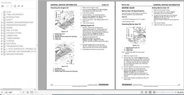 Yanmar Marine Engine 6CX530 Service Manual 0B6CX G00100 2