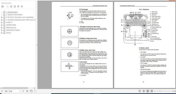 Yanmar Mini Excavator B25V Operation Maintenance Manual DE EN FR IT 3