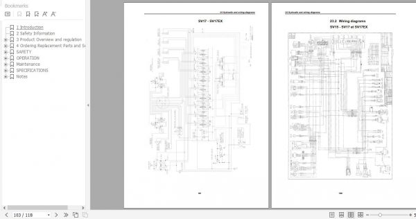 Yanmar Mini Excavator SV15 SV17 SV17EX Operation Maintenance Manual DE EN FR IT 3