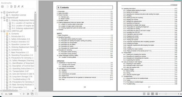 Yanmar Mini Excavator ViO10 Operation Maintenance Manual DE EN FR IT 2