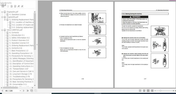 Yanmar Mini Excavator ViO10 Operation Maintenance Manual DE EN FR IT 3