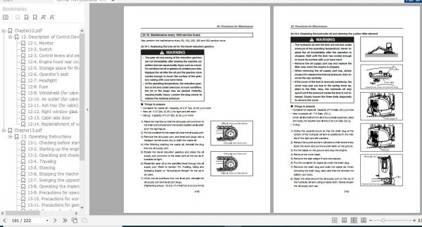 Yanmar Mini Excavator ViO20 Operation Maintenance Manual DE EN FR IT 3