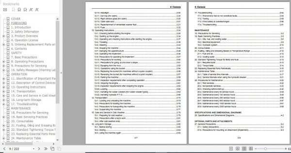Yanmar Mini Excavator ViO75 Operation Maintenance Manual DE EN FR IT 2