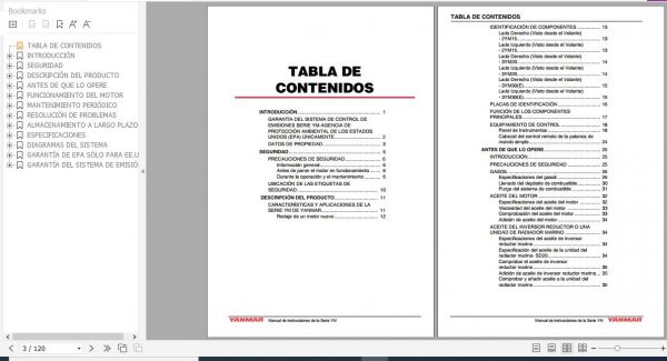 Yanmar Motorcycle 2YM15 3YM20 30 Instruction Manual ES 0AYMM S00202 2