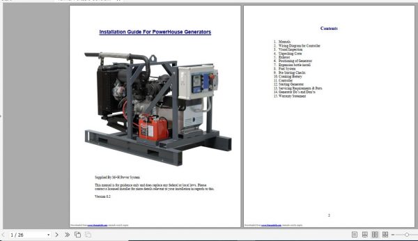 Yanmar Portable Generator TNE Series Installation Manual 1