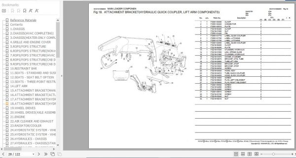 Yanmar Skid Steer Loader S270V Parts Catalog 0CS10 M56800EN 2