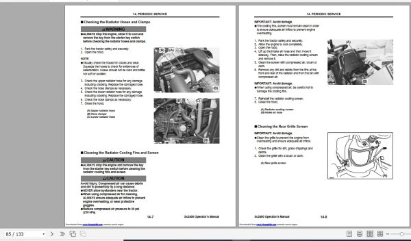 Yanmar Sub Compact Tractor SC2400 Operators Manual CY0A041 U00201 2