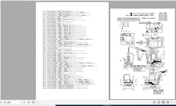 Yanmar Wheel Backhoe YB401W YB401W 2 Parts Catalog Y00S2162 3