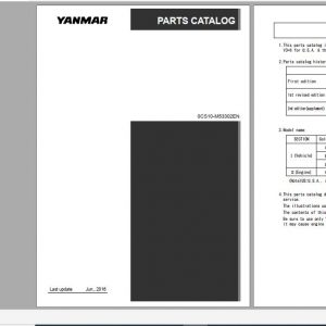 Yanmar Wheel Loader V3 6 Parts Catalog 0CS10 M53302EN 1