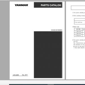 Yanmar Wheel Loader V4 5D V5 D Parts Catalog 0CK20 M41900EN 1