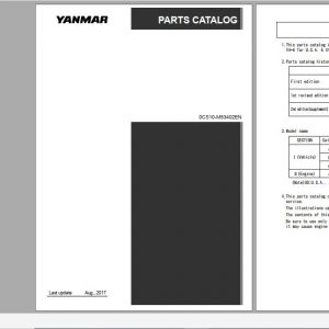 Yanmar Wheel Loader V4 6 Parts Catalog 0CS10 M53402EN 1