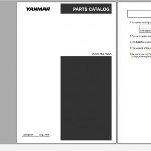 Yanmar Wheel Loader V4 6BR Parts Catalog 0CK50 M00410EN 1