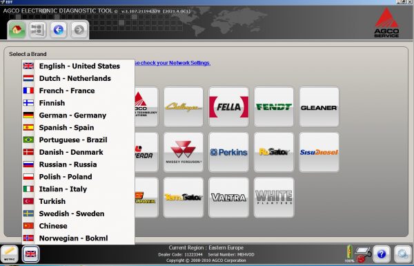 AGCO EDT Electronic Diagnostic Tool Updated 2021.3 10.2021 Diagnostic Software DVD 7