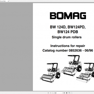 Bomag BW 124D BW 124PD BW124 PDB Instruction for Repair 1