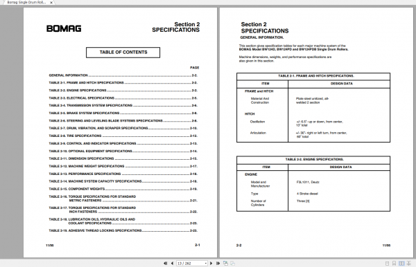 Bomag BW 124D BW 124PD BW124 PDB Instruction for Repair 2