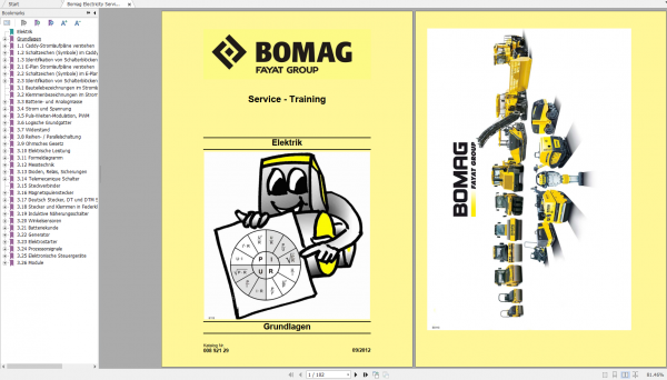 Bomag Electricity Service Training Manual 2012 DE 00892129 1