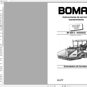 Bomag Highway Paver BF 600 C HCE HCG Operating Instructions 04 2008 00805723 ES 1