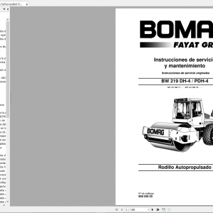 Bomag Self propelled Roller BW 219 DH 4 PDH 4 Operating Instructions 09 2009 00804003 ES 1