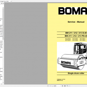 Bomag Single Drum Roller BW 211 212 213 D 40 BW 211 212 213 PD 40 Service Manual 03 2008 00891163 1