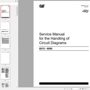 CAT Hydraulic Shovel 6015 6090 Handling of Circuit Diagrams Service Manuals EM030771 2021 1