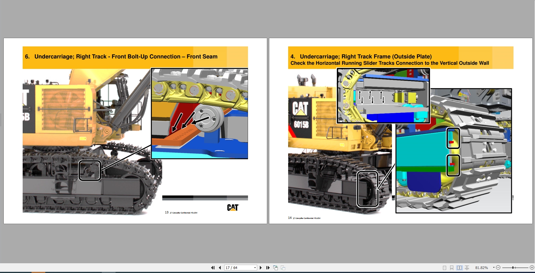CAT Hydraulic Shovel 6015B Structural Inspection Service Manual EM029412 00 2019 2