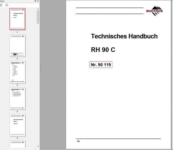CAT Hydraulic Shovel 6018 FS RH90C 90119 Service Manual BI646986 DE 1