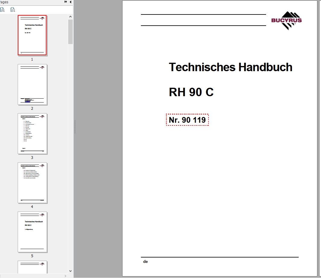 CAT Hydraulic Shovel 6018 FS RH90C 90119 Service Manual BI646986 DE 1