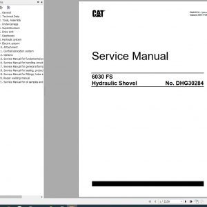 CAT Hydraulic Shovel 6030 FS DHG30284 RH120284 Service Manual BI017739 EM029731 1 1