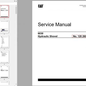 CAT Hydraulic Shovel 6030 RH120E 120260 Service Manual BI647824 2013 1