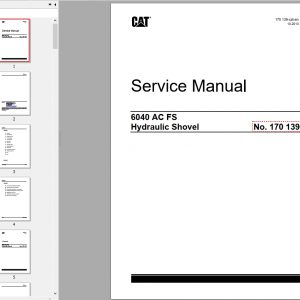 CAT Hydraulic Shovel 6040 AC FS RH170B 170139 Service Manual BI647965 2013 1