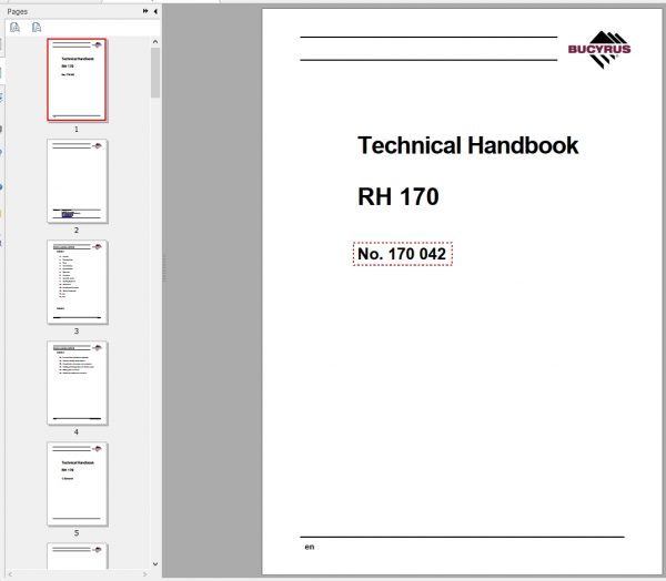 CAT Hydraulic Shovel 6040 RH170 170042 Service Manual BI647868 1