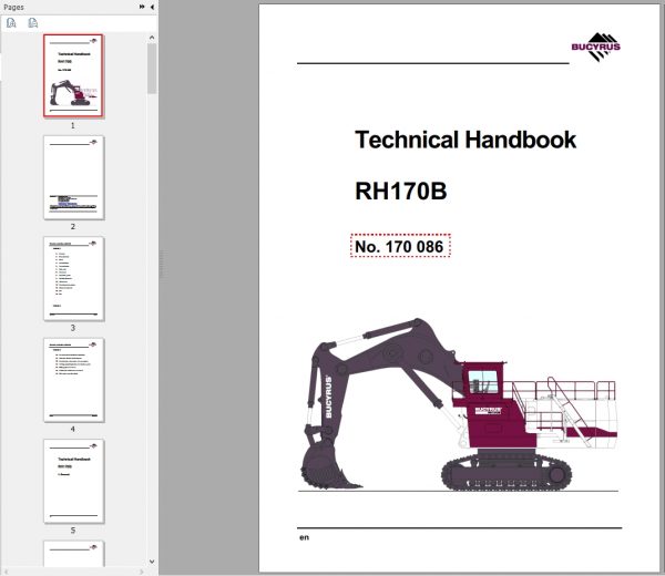 CAT Hydraulic Shovel 6040 RH170B 170086 Service Manual BI647912 2010 1