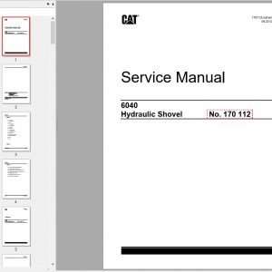 CAT Hydraulic Shovel 6040 RH170B 170112 Service Manual BI647938 2012 1