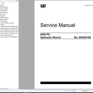 CAT Hydraulic Shovel 6050 FS DH250180 RH200180 Service Manual EM029759 2019 1