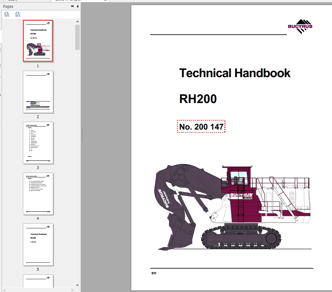 CAT Hydraulic Shovel 6050 FS RH200 200147 Service Manual BI648041 2011 1