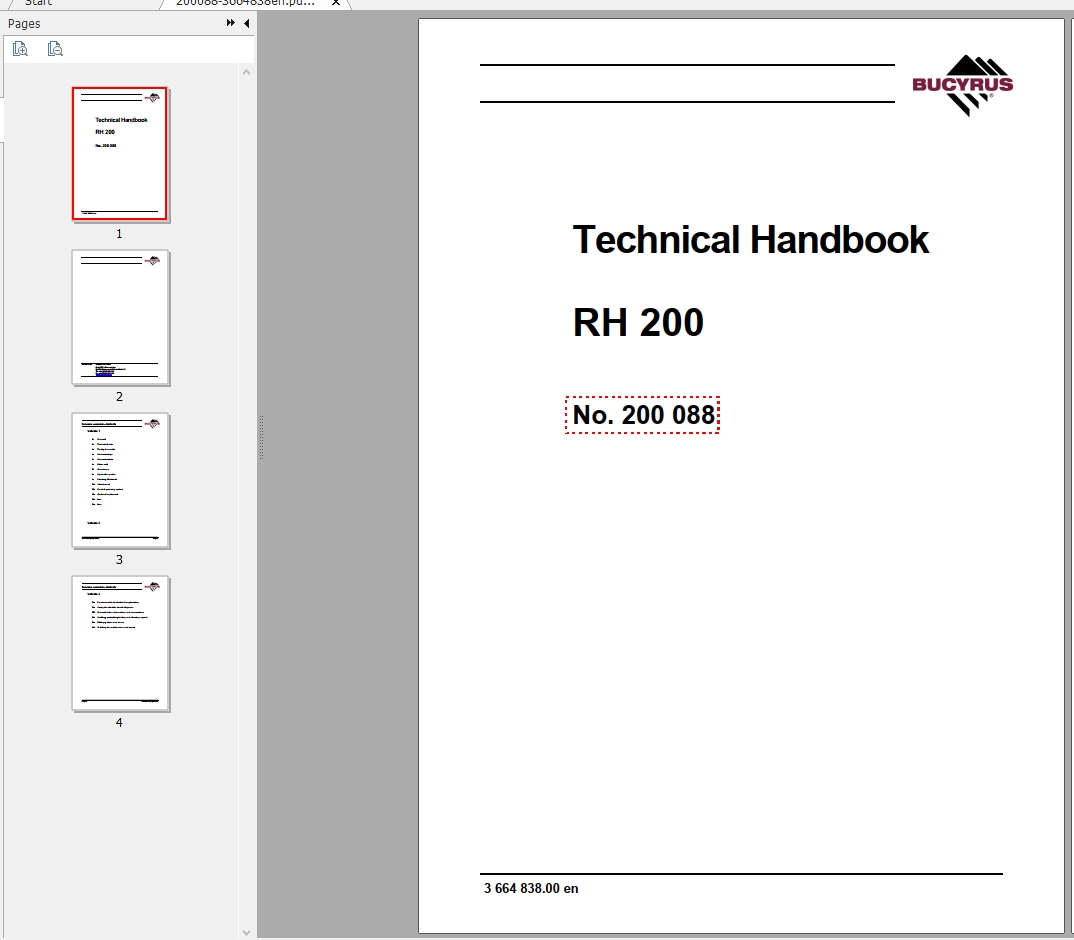 CAT Hydraulic Shovel 6050 RH200 200088 Service Manual BI647983
