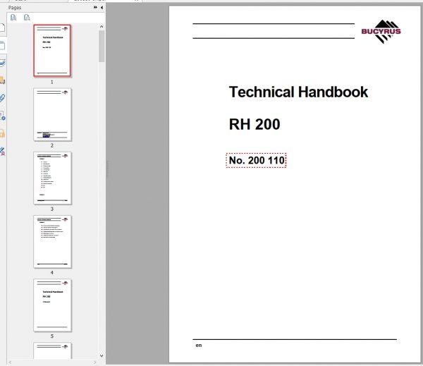 CAT Hydraulic Shovel 6050 RH200 200110 Service Manual BI648004 1