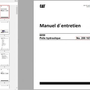 CAT Hydraulic Shovel 6050 RH200 200167 Service Manual BI648352 2013 FR 1